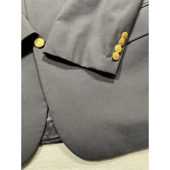 Brooks Brothers Blazer 46R Loro Piana Brooksease Navy Gold Buttons Preppy Jacket
